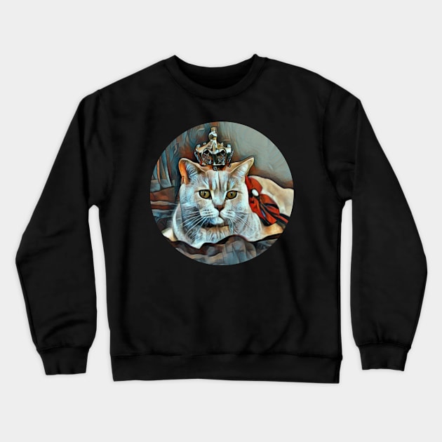 Fluffy floppy cat Crewneck Sweatshirt by GoranDesign